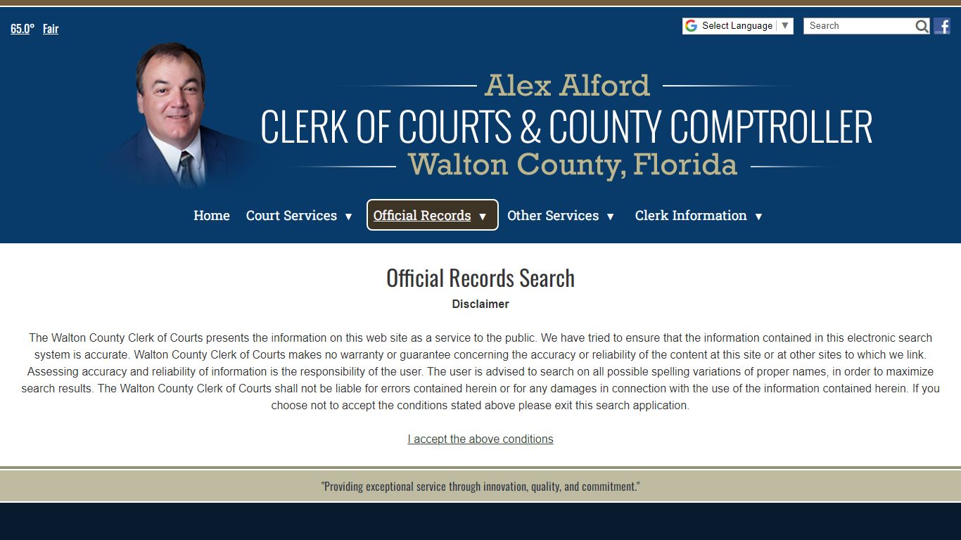 Official Records Search - Walton County Clerk of Courts & Comptroller